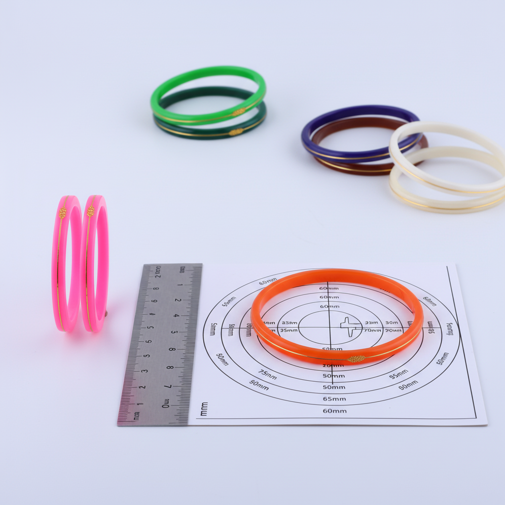 22 Carat Gold Pola Bangles With Card (4 Piece)