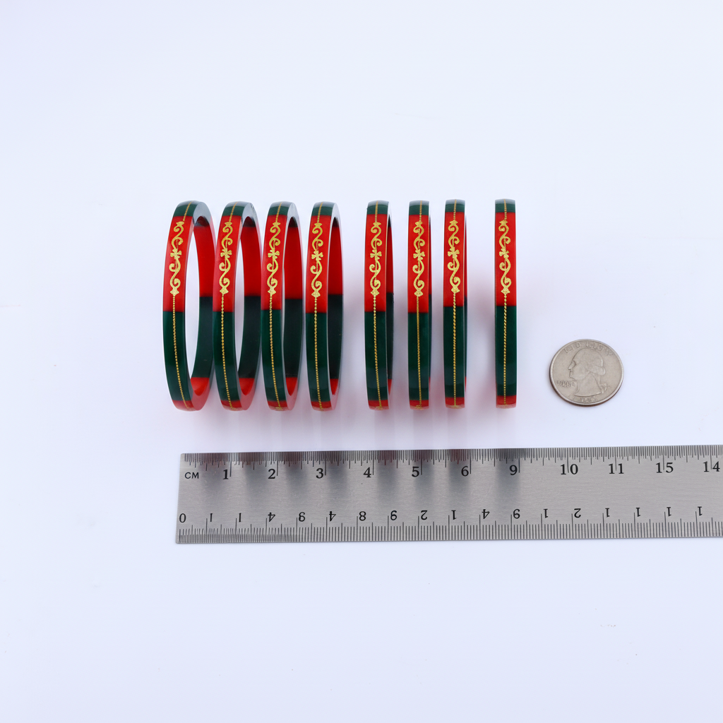 22 Carat Gold Pola Bangles With Card (2 Piece)