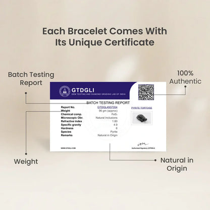 Vastu Pyrite Tortoise (Kachhua) (Lab certified )