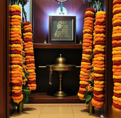 Shree Kuber Mantra & Yantra Raw Pyrite Frame | Abhimantrit Vastu & Feng Shui Decor | Attract Wealth, Prosperity, Good Luck & Success | Home Temple, Office, Gift Item