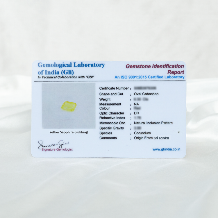Ceylon Pukhraj (Yellow Sapphire)