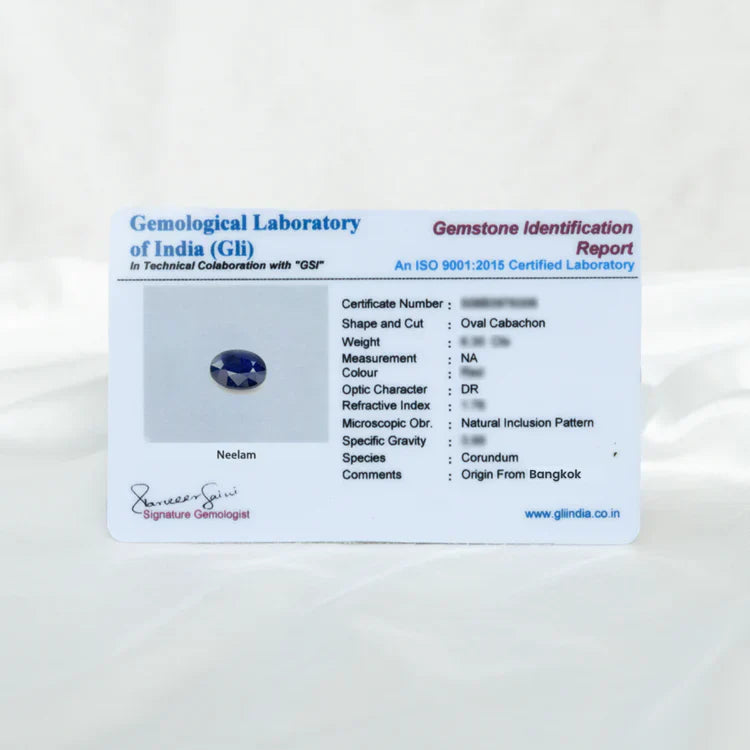 Neelam (Blue Sapphire)