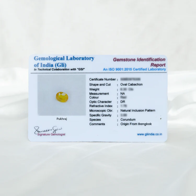 Pukhraj (Yellow Sapphire)