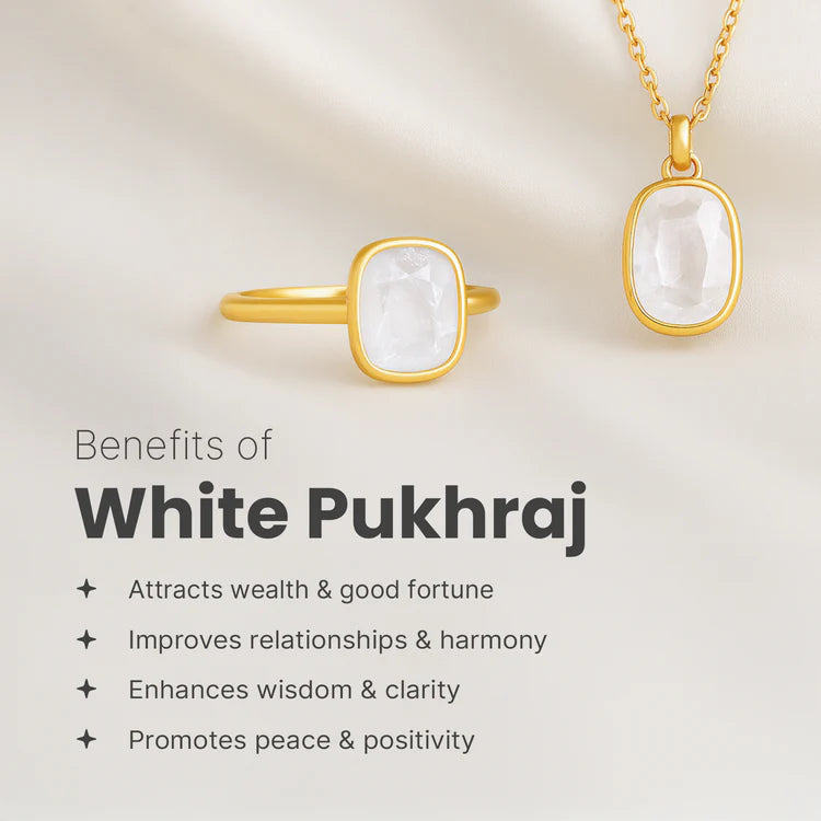 White Pukhraj (White Sapphire)