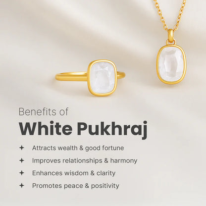 White Pukhraj (White Sapphire)