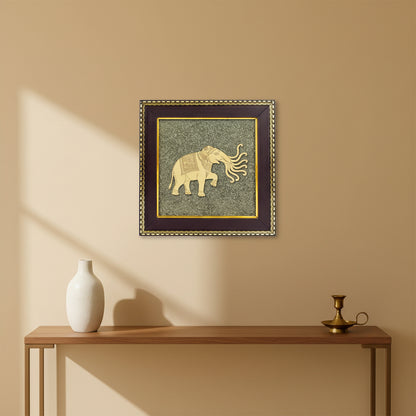 7 Trunk Elephant - Airavata on Raw Pyrite Frame