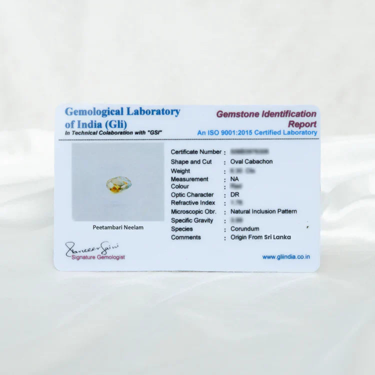 Peetambari Neelam (Bi- colour Sapphire)