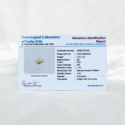 Peetambari Neelam (Bi- colour Sapphire)