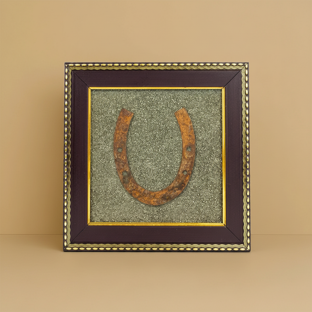 Ghode Ki Naal On Raw Pyrite Frame