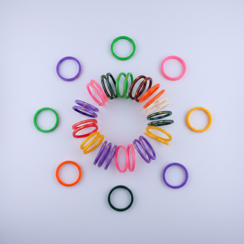 22 Carat Gold Pola Bangles With Card (4 Piece)