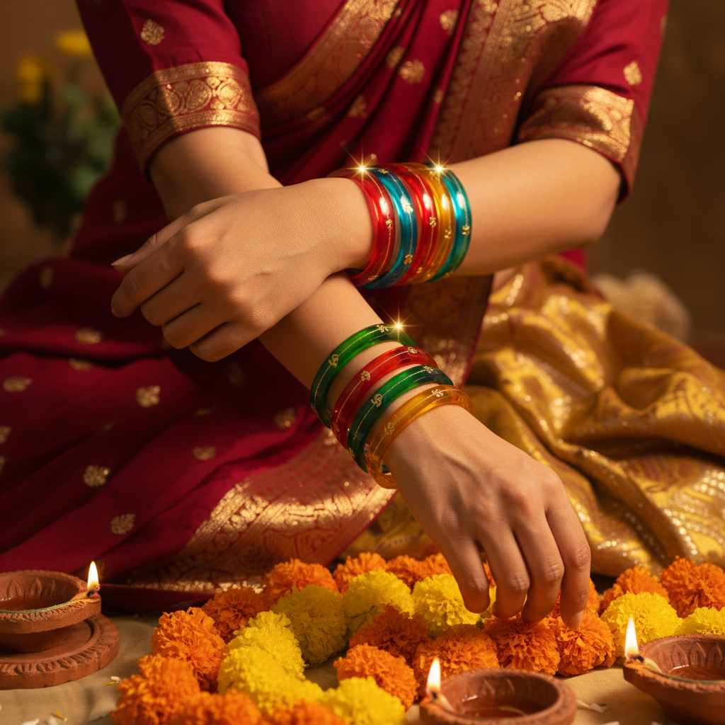 22 Carat Gold Pola Bangles With Card (2 Piece)