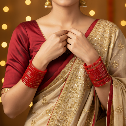 22 Carat Gold Pola Bangles With Card (2 Piece)