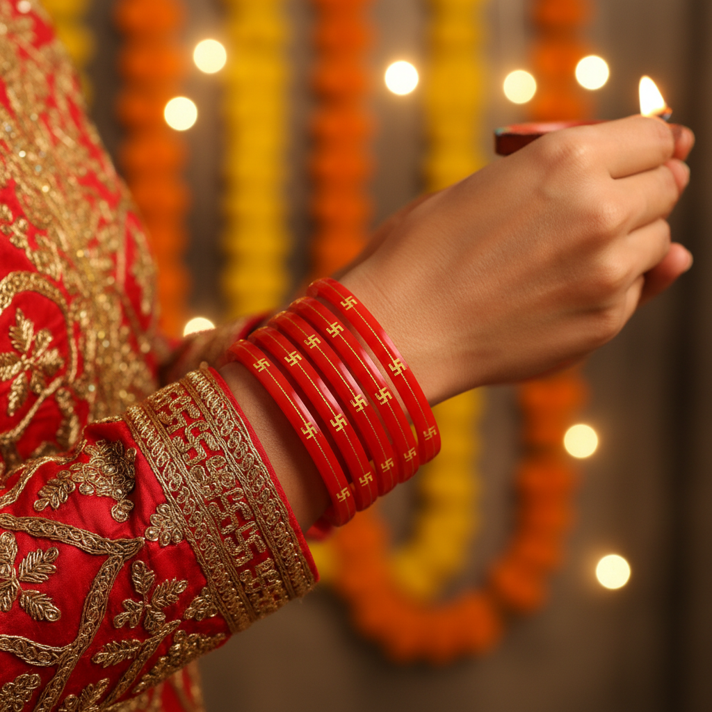 22 Carat Gold Pola Bangles With Card (2 Piece)