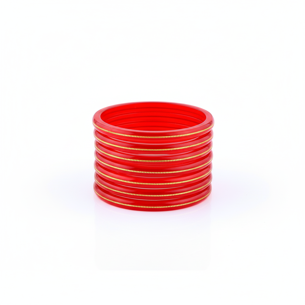 22 Carat Gold Pola Bangles With Card (2 Piece)