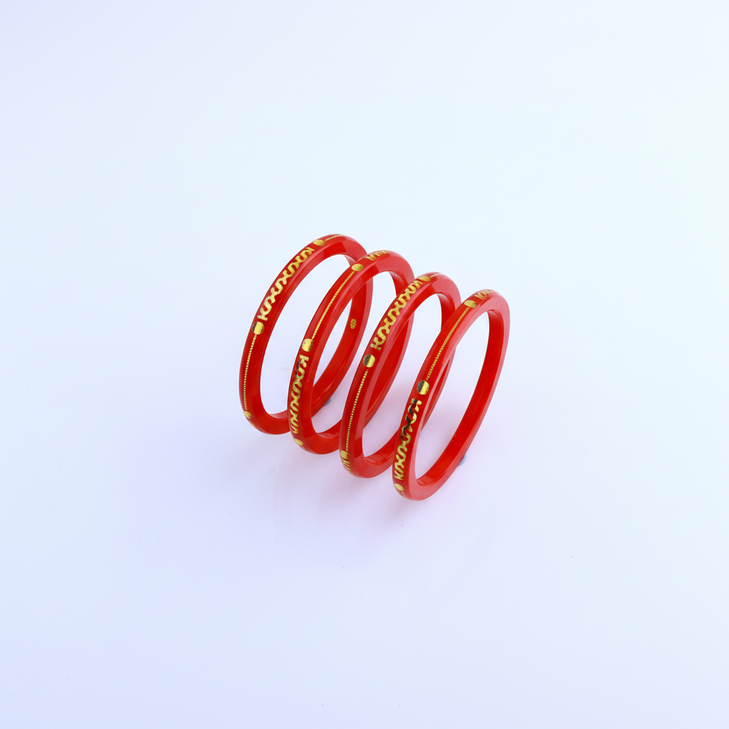 22 Carat Gold Pola Bangles With Card (2 Piece)