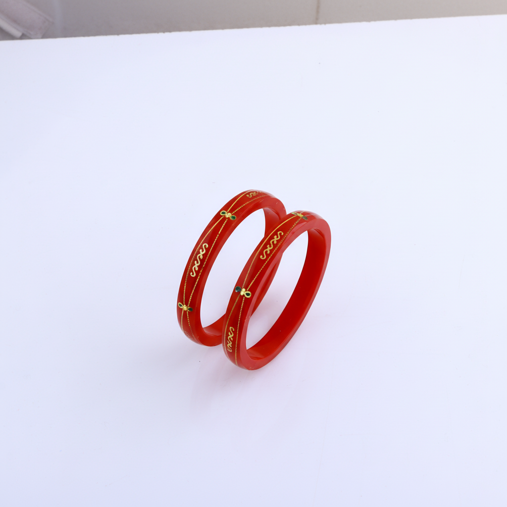 22 Carat Gold Pola Bangles With Card (4 Piece)