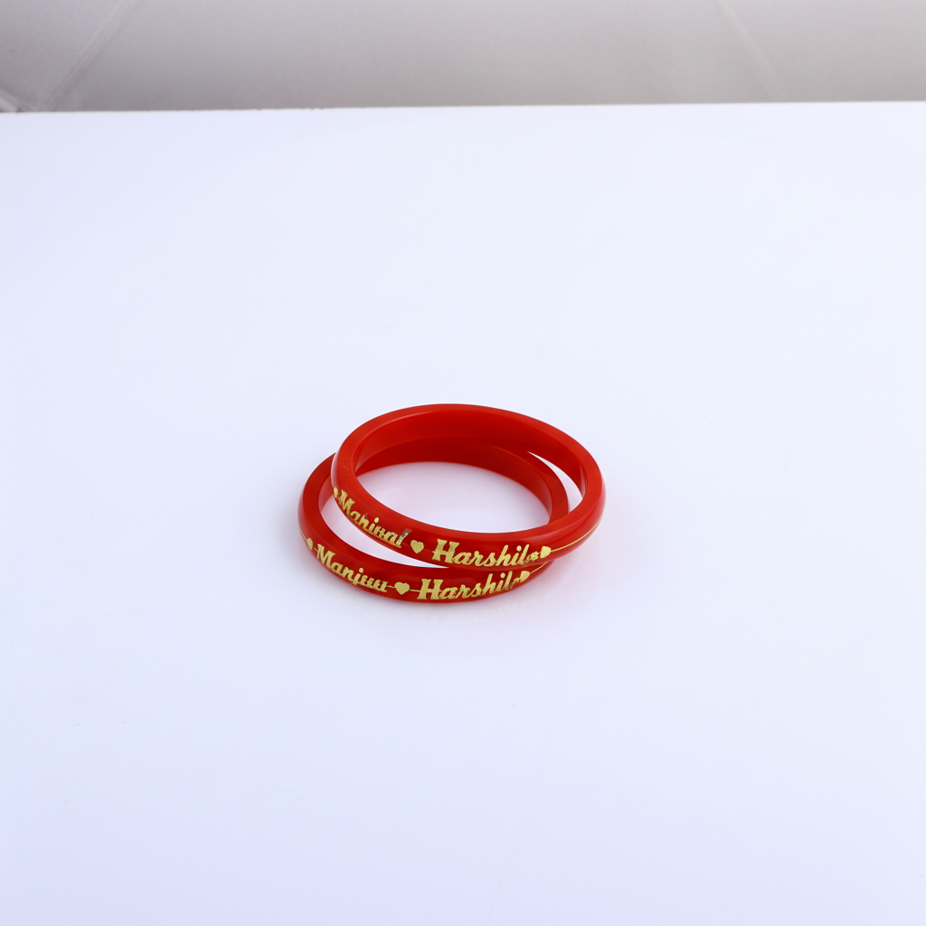 22 Carat Gold Pola Bangles With Card (4 Piece)