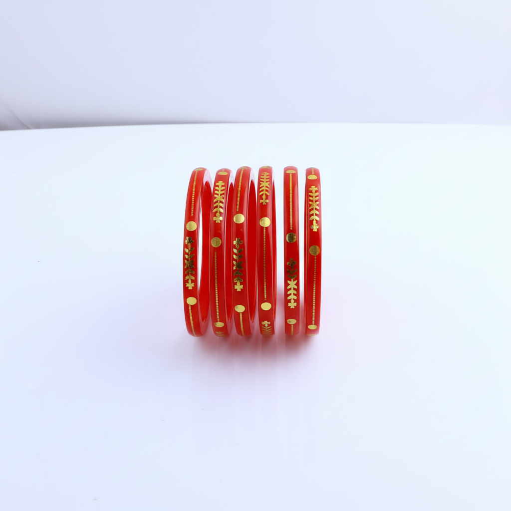 22 Carat Gold Pola Bangles With Card (2 Piece)