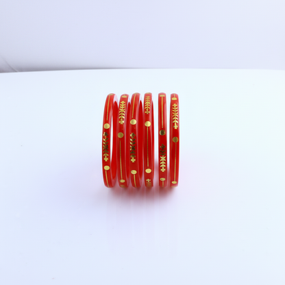 22 Carat Gold Pola Bangles With Card (2 Piece)