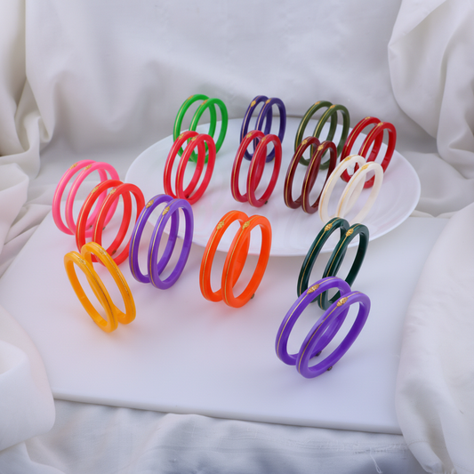 22 Carat Gold Pola Bangles With Card (2 Piece)