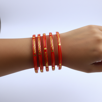 22 Carat Gold Pola Bangles With Card (2 Piece)