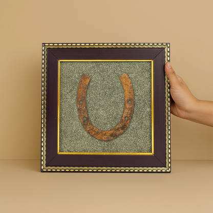 Ghode Ki Naal On Raw Pyrite Frame