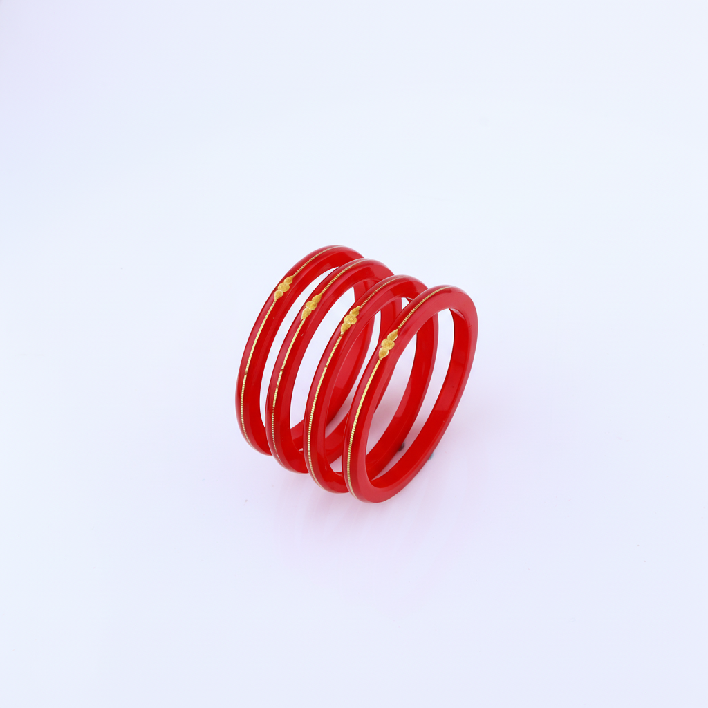 22 Carat Gold Pola Bangles With Card (2 Piece)