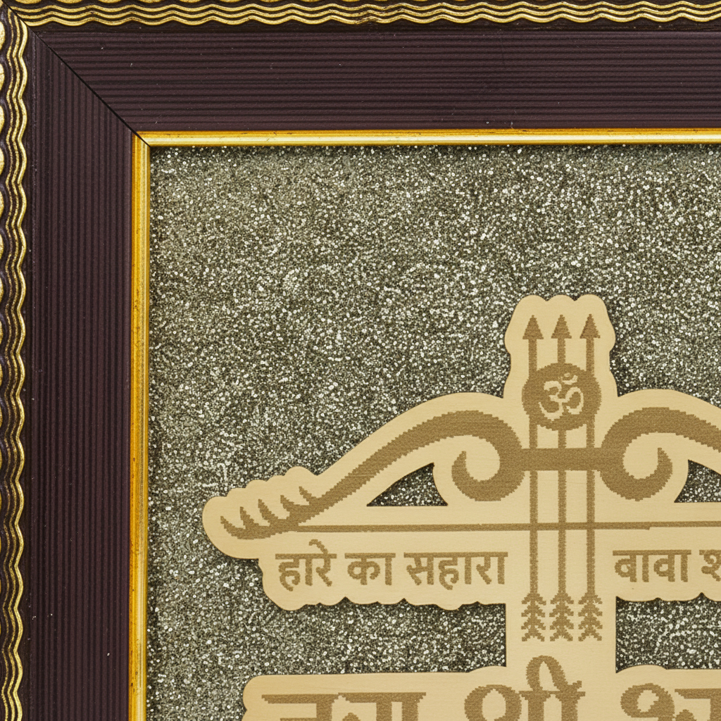 Hare ka Sahara Baba Shyam Humara On Raw Pyrite Frame