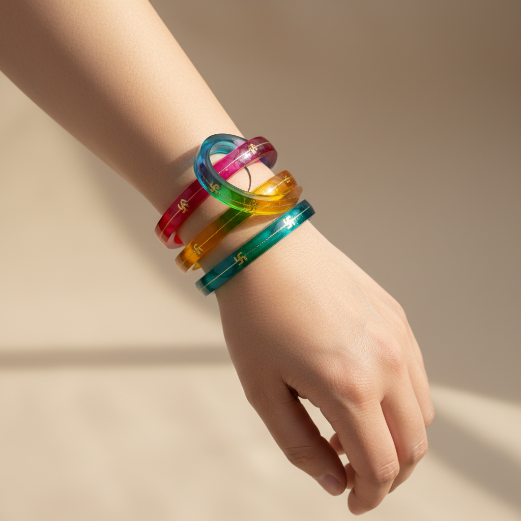 22 Carat Gold Pola Bangles With Card (2 Piece)